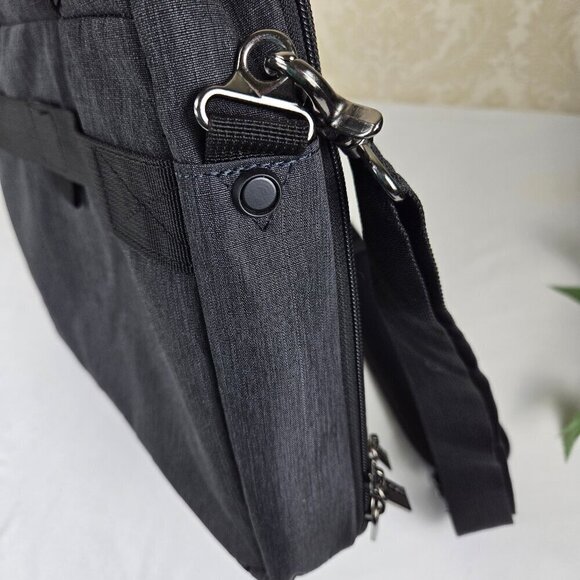 Samsonite Gray Computer Laptop Travel Bag Double Handles Detachable Strap - Picture 6 of 16